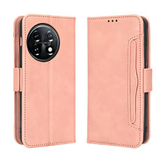 Handytasche Stand Schutzhülle Flip Leder Hülle BY3 für OnePlus 11R 5G Rosa