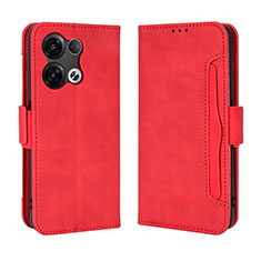 Handytasche Stand Schutzhülle Flip Leder Hülle BY3 für Oppo Reno9 Pro+ Plus 5G Rot