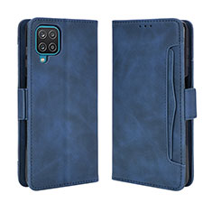 Handytasche Stand Schutzhülle Flip Leder Hülle BY3 für Samsung Galaxy A12 5G Blau