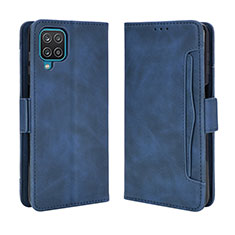 Handytasche Stand Schutzhülle Flip Leder Hülle BY3 für Samsung Galaxy A12 Nacho Blau