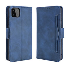 Handytasche Stand Schutzhülle Flip Leder Hülle BY3 für Samsung Galaxy A22 5G Blau