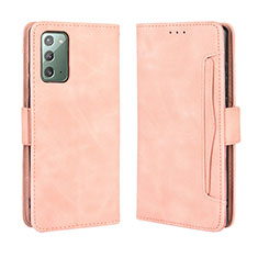 Handytasche Stand Schutzhülle Flip Leder Hülle BY3 für Samsung Galaxy Note 20 5G Rosa