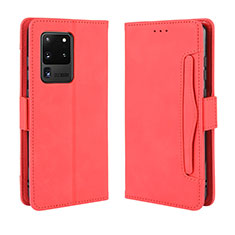 Handytasche Stand Schutzhülle Flip Leder Hülle BY3 für Samsung Galaxy S20 Ultra 5G Rot