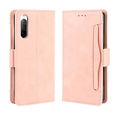 Handytasche Stand Schutzhülle Flip Leder Hülle BY3 für Sony Xperia 10 II Rosa