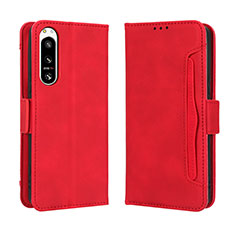 Handytasche Stand Schutzhülle Flip Leder Hülle BY3 für Sony Xperia 5 IV Rot