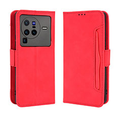 Handytasche Stand Schutzhülle Flip Leder Hülle BY3 für Vivo X80 Pro 5G Rot