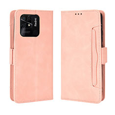 Handytasche Stand Schutzhülle Flip Leder Hülle BY3 für Xiaomi Redmi 10 India Rosa