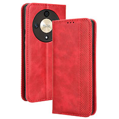 Handytasche Stand Schutzhülle Flip Leder Hülle BY4 für Huawei Honor X9b 5G Rot