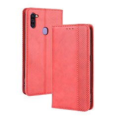 Handytasche Stand Schutzhülle Flip Leder Hülle BY4 für Samsung Galaxy A11 Rot
