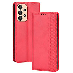 Handytasche Stand Schutzhülle Flip Leder Hülle BY4 für Samsung Galaxy A23 5G Rot
