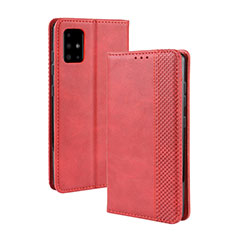 Handytasche Stand Schutzhülle Flip Leder Hülle BY4 für Samsung Galaxy A51 4G Rot