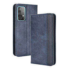 Handytasche Stand Schutzhülle Flip Leder Hülle BY4 für Samsung Galaxy A72 4G Blau
