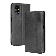 Handytasche Stand Schutzhülle Flip Leder Hülle BY4 für Samsung Galaxy M31s Schwarz