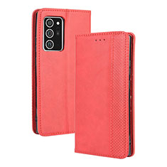 Handytasche Stand Schutzhülle Flip Leder Hülle BY4 für Samsung Galaxy Note 20 5G Rot