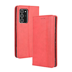 Handytasche Stand Schutzhülle Flip Leder Hülle BY4 für Samsung Galaxy Note 20 Ultra 5G Rot