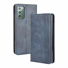 Handytasche Stand Schutzhülle Flip Leder Hülle BY4 für Samsung Galaxy S20 FE 5G Blau