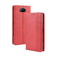Handytasche Stand Schutzhülle Flip Leder Hülle BY4 für Sony Xperia 8 Lite Rot