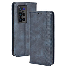 Handytasche Stand Schutzhülle Flip Leder Hülle BY4 für Vivo X70 Pro+ Plus 5G Blau