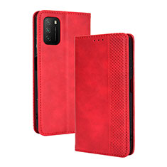 Handytasche Stand Schutzhülle Flip Leder Hülle BY4 für Xiaomi Poco M3 Rot