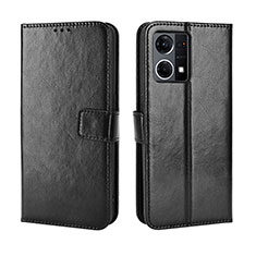 Handytasche Stand Schutzhülle Flip Leder Hülle BY5 für Oppo Reno8 4G Schwarz