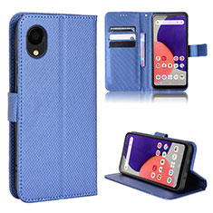 Handytasche Stand Schutzhülle Flip Leder Hülle BY5 für Samsung Galaxy A22 5G SC-56B Blau