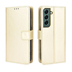 Handytasche Stand Schutzhülle Flip Leder Hülle BY5 für Samsung Galaxy S22 5G Gold