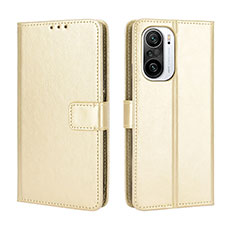 Handytasche Stand Schutzhülle Flip Leder Hülle BY5 für Xiaomi Poco F3 5G Gold