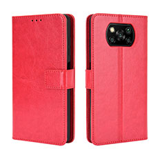 Handytasche Stand Schutzhülle Flip Leder Hülle BY5 für Xiaomi Poco X3 NFC Rot