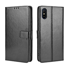 Handytasche Stand Schutzhülle Flip Leder Hülle BY5 für Xiaomi Redmi 9AT Schwarz