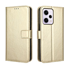 Handytasche Stand Schutzhülle Flip Leder Hülle BY5 für Xiaomi Redmi Note 12 Pro 5G Gold