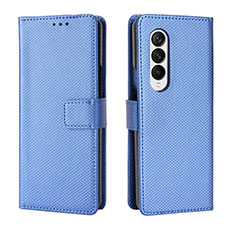Handytasche Stand Schutzhülle Flip Leder Hülle BY6 für Samsung Galaxy Z Fold3 5G Blau