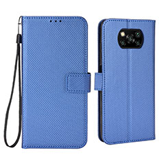 Handytasche Stand Schutzhülle Flip Leder Hülle BY6 für Xiaomi Poco X3 Blau