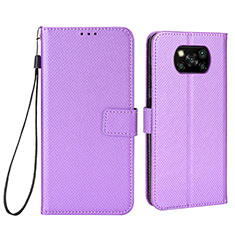 Handytasche Stand Schutzhülle Flip Leder Hülle BY6 für Xiaomi Poco X3 Pro Violett