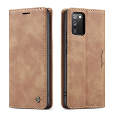 Handytasche Stand Schutzhülle Flip Leder Hülle C01S für Samsung Galaxy A02s Braun