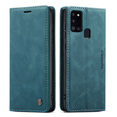 Handytasche Stand Schutzhülle Flip Leder Hülle C01S für Samsung Galaxy A21s Blau