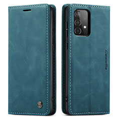 Handytasche Stand Schutzhülle Flip Leder Hülle C01S für Samsung Galaxy A52 5G Blau