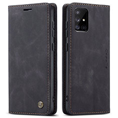 Handytasche Stand Schutzhülle Flip Leder Hülle C01S für Samsung Galaxy A71 4G A715 Schwarz