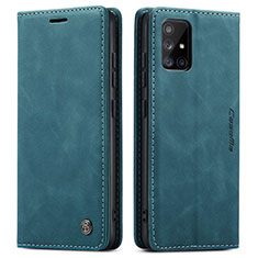 Handytasche Stand Schutzhülle Flip Leder Hülle C01S für Samsung Galaxy M40S Blau