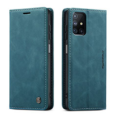Handytasche Stand Schutzhülle Flip Leder Hülle C01S für Samsung Galaxy M51 Blau