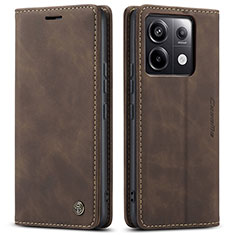 Handytasche Stand Schutzhülle Flip Leder Hülle C01S für Xiaomi Redmi Note 13 Pro 5G Braun