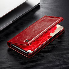 Handytasche Stand Schutzhülle Flip Leder Hülle C02S für Samsung Galaxy S20 5G Rot