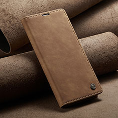 Handytasche Stand Schutzhülle Flip Leder Hülle C02S für Xiaomi Redmi Note 11 4G (2022) Hellbraun