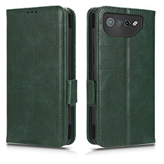 Handytasche Stand Schutzhülle Flip Leder Hülle C02X für Asus ROG Phone 7 Grün