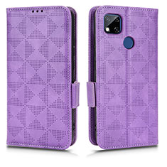 Handytasche Stand Schutzhülle Flip Leder Hülle C02X für Xiaomi Redmi 9 India Violett