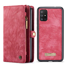 Handytasche Stand Schutzhülle Flip Leder Hülle C03S für Samsung Galaxy M40S Rot