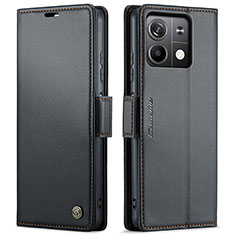 Handytasche Stand Schutzhülle Flip Leder Hülle C03S für Xiaomi Redmi Note 13 5G Schwarz