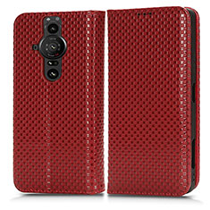 Handytasche Stand Schutzhülle Flip Leder Hülle C03X für Sony Xperia PRO-I Rot