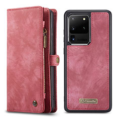 Handytasche Stand Schutzhülle Flip Leder Hülle C05S für Samsung Galaxy S20 Ultra 5G Rot