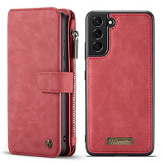 Handytasche Stand Schutzhülle Flip Leder Hülle C05S für Samsung Galaxy S22 Plus 5G Rot
