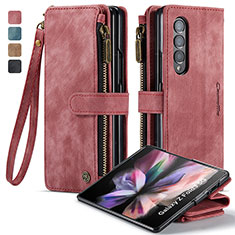 Handytasche Stand Schutzhülle Flip Leder Hülle C05S für Samsung Galaxy Z Fold4 5G Rot